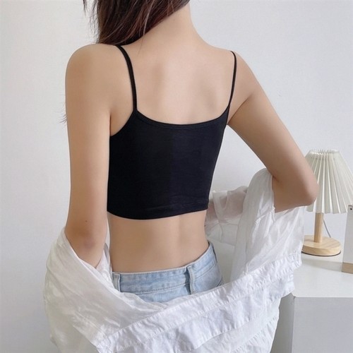 吊带小背心薄款内搭防走光裹胸打底衫白色抹胸短款女美背内衣夏季