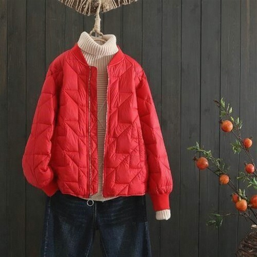 2026年秋冬新款轻薄款棉衣女韩版文艺棒球服薄袄女装立领大码外套