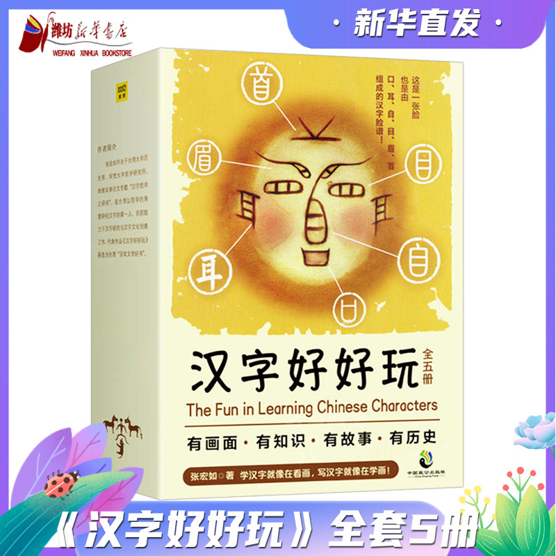 《汉字好好玩》全套5册 汉字知识故事历史汉字画汉字听写大会说文解字汉字起源演变汉字树小学生汉字启蒙书汉字画出 新华书店正版