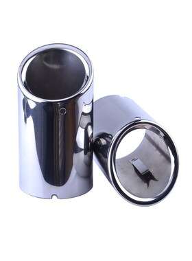 SPEEDWOW 1 Pair Stainless Steel Car Exhaust Muffler Pipe Tip