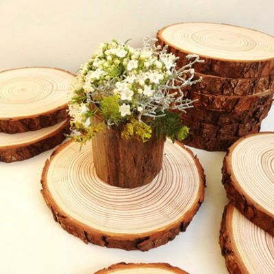 Thick Natural Pine Round nfinished Wood Slices Circles With