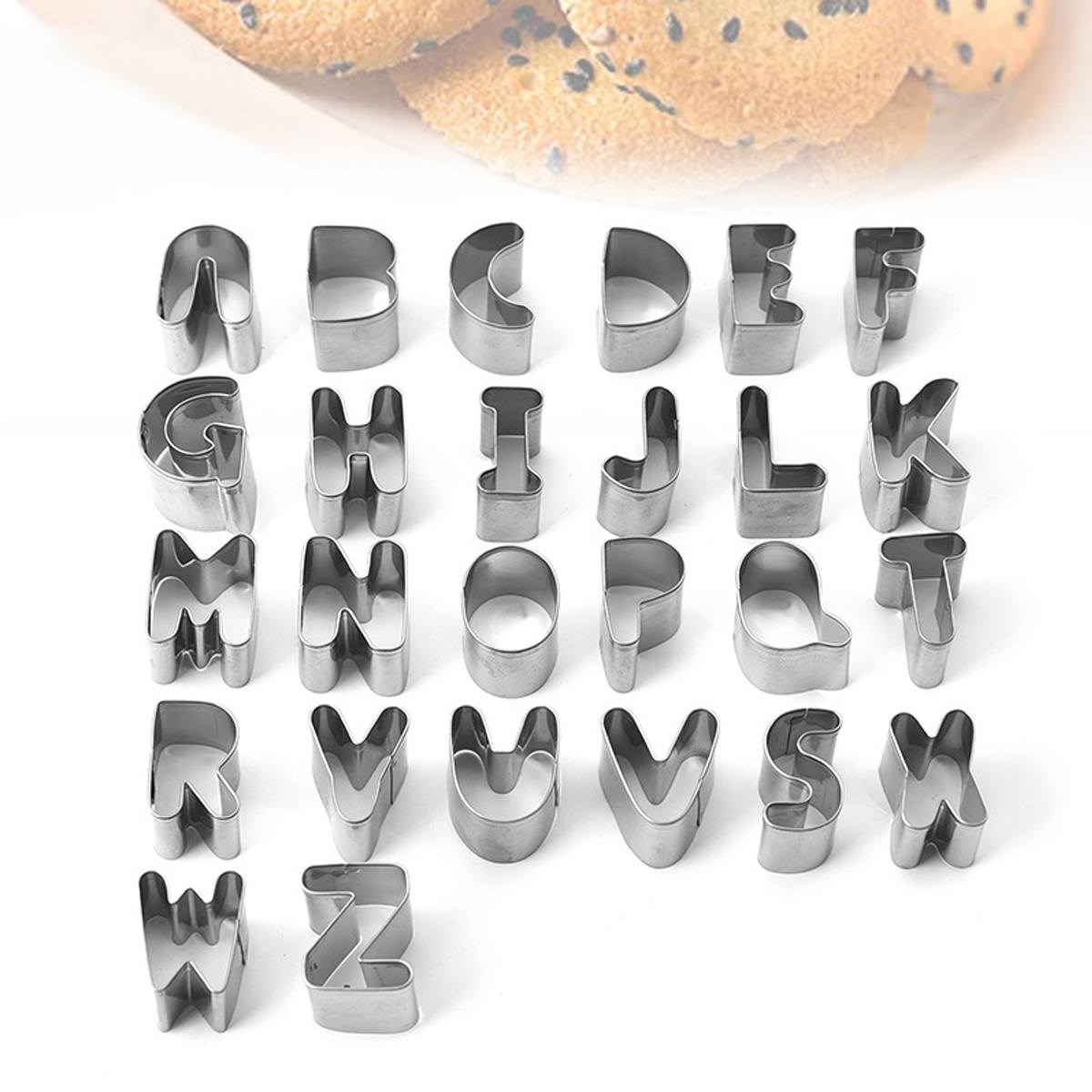 26pcs Large Size A-Z Alphabet Shape Cookie Cutter DIY Letter