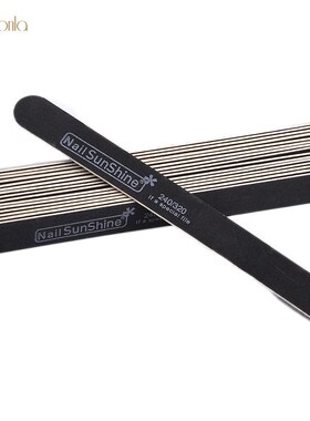10pcs/lot Black Wooden Sanding Files Nail Polish Buffing Blo