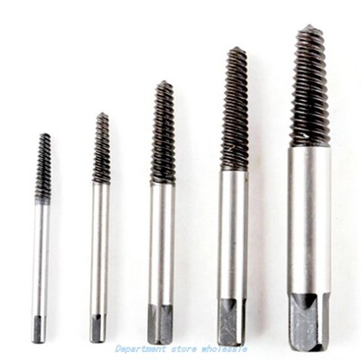 5pcs/set  Carbon Steel Screw Extractor Broken Bolt Remover D