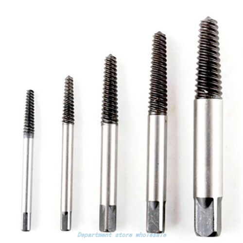 5pcs/set  Carbon Steel Screw Extractor Broken Bolt Remover D