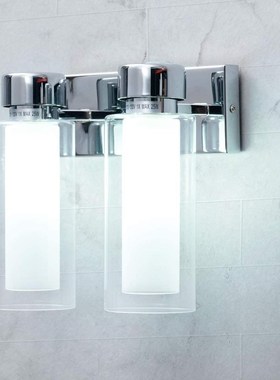 Modern Glass Wall Lamp Chrome Sconce Wall Light for Livingro