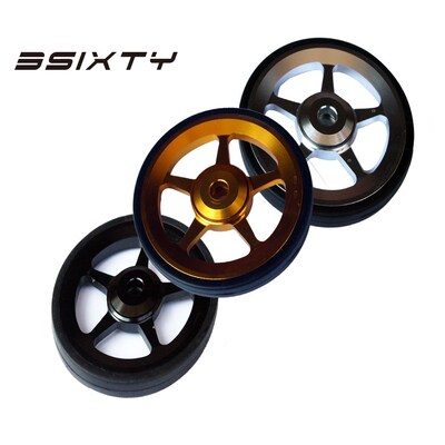 Easy Wheels 2pcs Easywheel For Brompton Folding Bike Alloy S