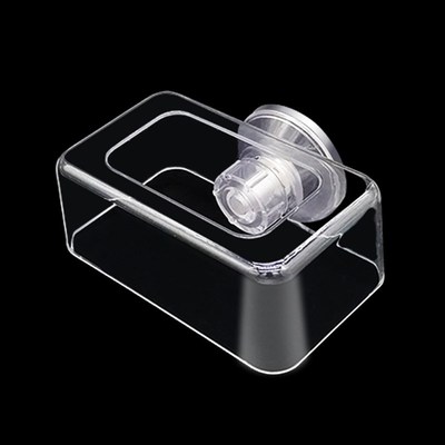 Aquarium Clear Fish Feeder with Suction Cup Transparent Acry