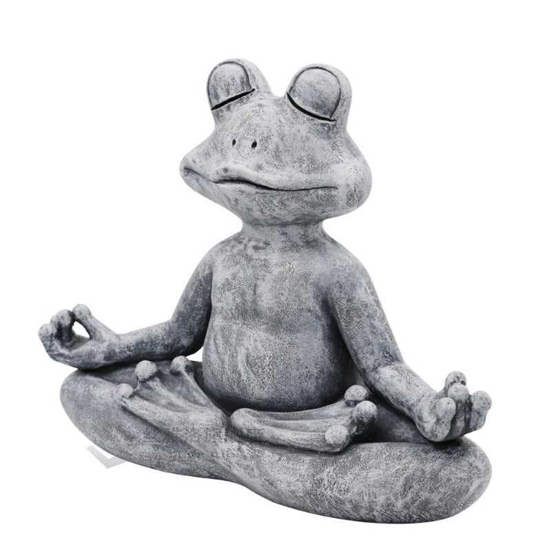Garden Frog Figurine Resin Zen Yoga Frog Jardin Statue Garde图片