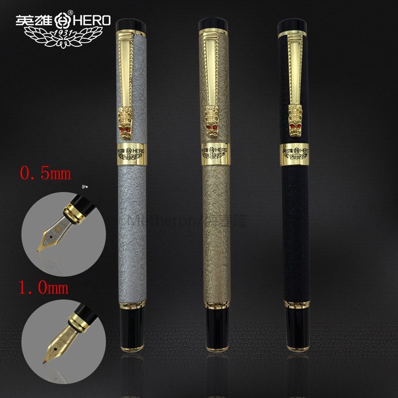 luxury High quality HERO Dragon Fountain Pen gift 0.7MM MATT