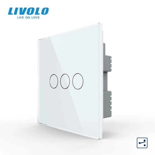 Livolo B6 UK Standard Swant Touch Light Switch, Cross Throup