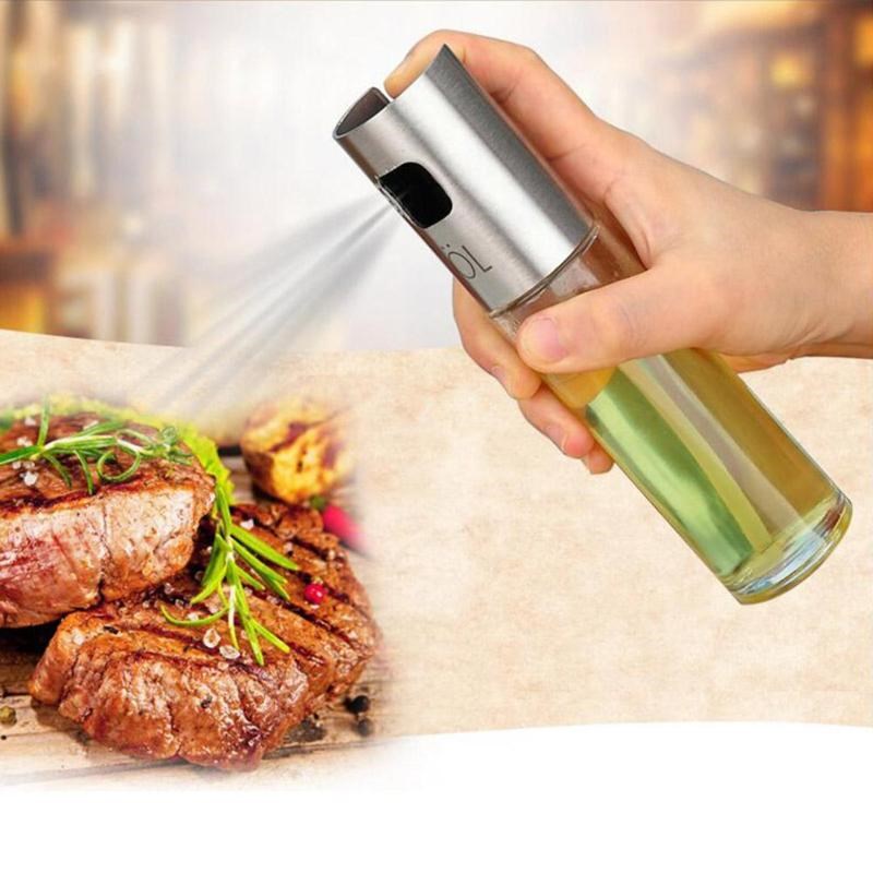 Glass Oil Spray Bottle Barbecue Water Vinegar Sprayer Kitche