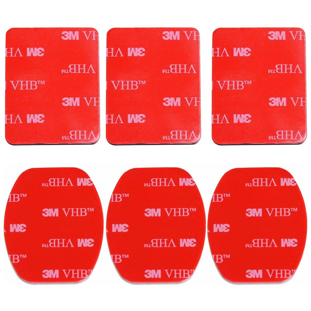 new 6pcs 3m red adhesive sticker double faced adhesive tape