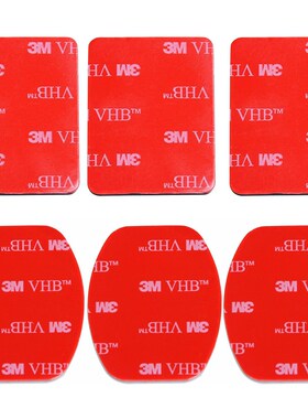 New 6pcs 3M Red Adhesive Sticker Double Faced Adhesive Tape
