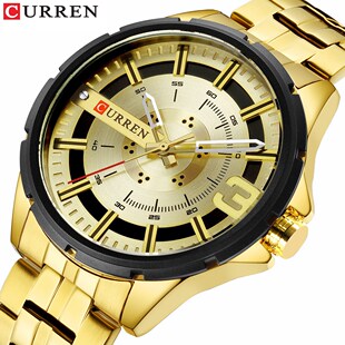Gold Watches for Men Luxury Brand CURREN Watch Business Men