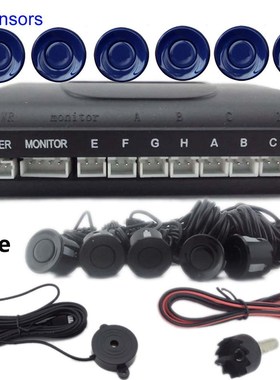 new arrival Car Parking sensor 6 sensors Buzzer Backup Rada