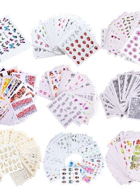 Nail Stickers Set Mixed Floral Geometric Sexy Girl Fruit Na