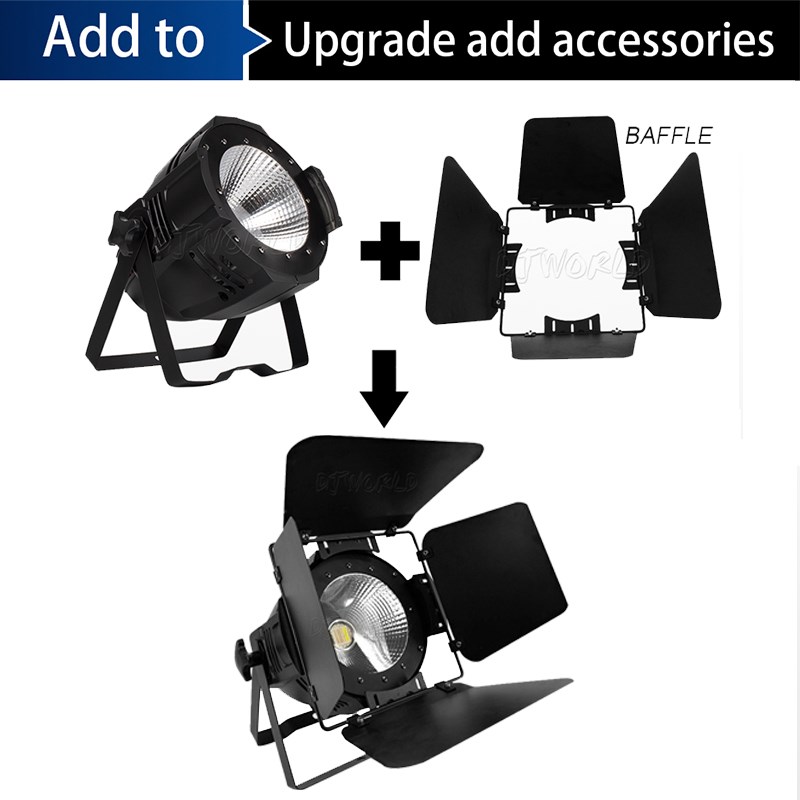 LED Par 100W/200W COB Lamp With Barn Doors Dmx Controll Sta