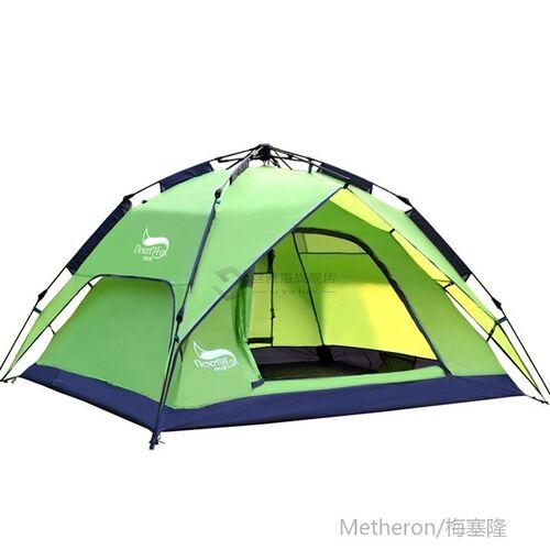 Automatic Camping Tent, 3-4 Person Family Tent Double Layer