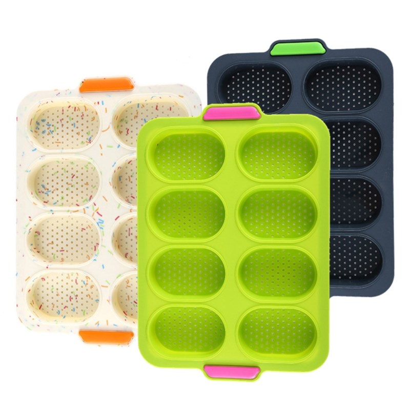 8 Cavity Silicone Mold for Baking Buns Bread Chocolate Mouss