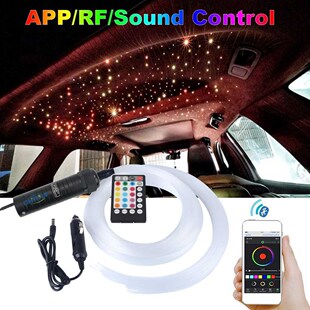 Car Roof Star Lights DC12V 6W RGB LED Plastic Fiber Optic Li