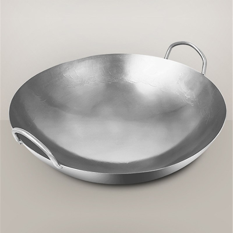 Chinese good quality 1.8mm thick Traditional Iron Wok Handma