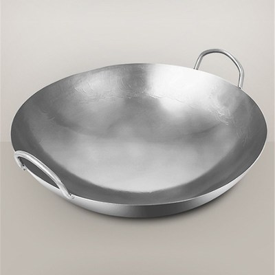 Chinese good quality 1.8mm thick Traditional Iron Wok Handma