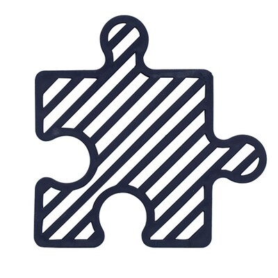 1PCS Rubber Trivet Mat Heat Insulating Non-slip Hollow Puzzl