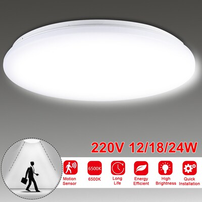 Motion Sensor LED Ceiling Lights Fixture 12/18/24W for Livin