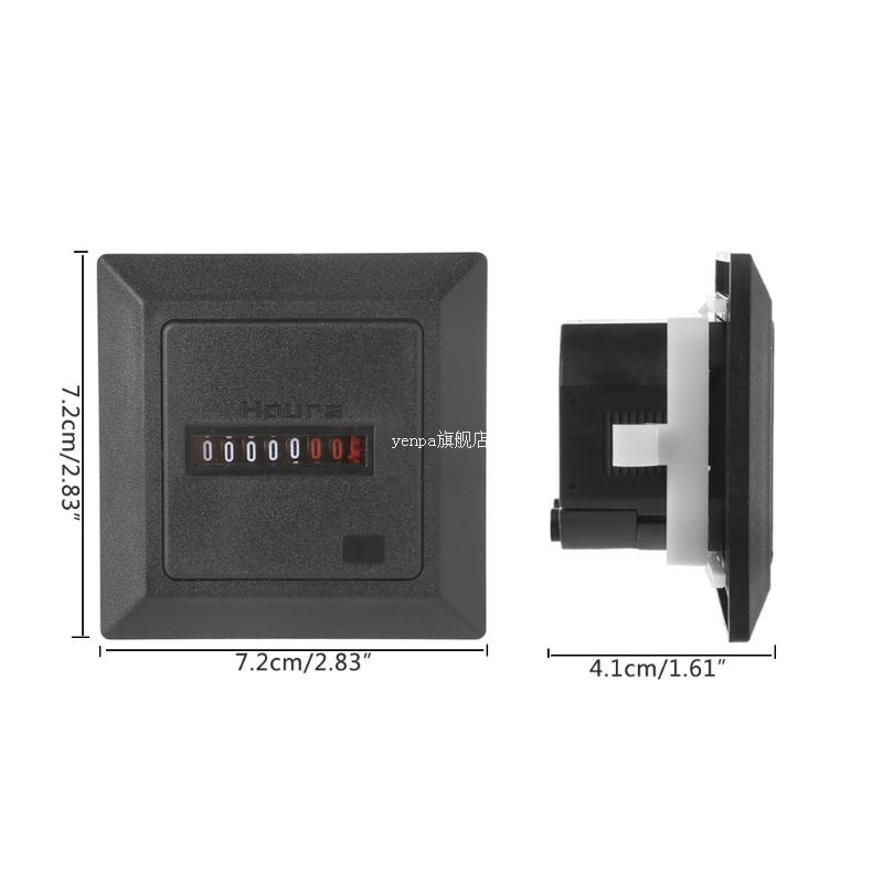 HM-1 Timer Square Counter Digital 0-99999.9 Hour Meter Hourm