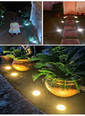 1/4/8PCS Solar Garden Lights 12 LED Solar Ground Lights Wate