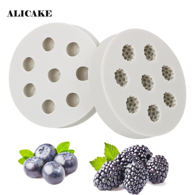 Chocolate Bar Silicone Mould 3D Raspberry Blueberry Fondant