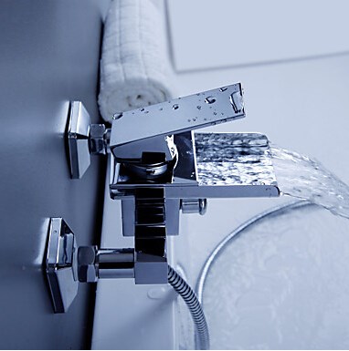 Wall Mounted Bathtub Faucet Bath Shower Set Faucets Chrome T