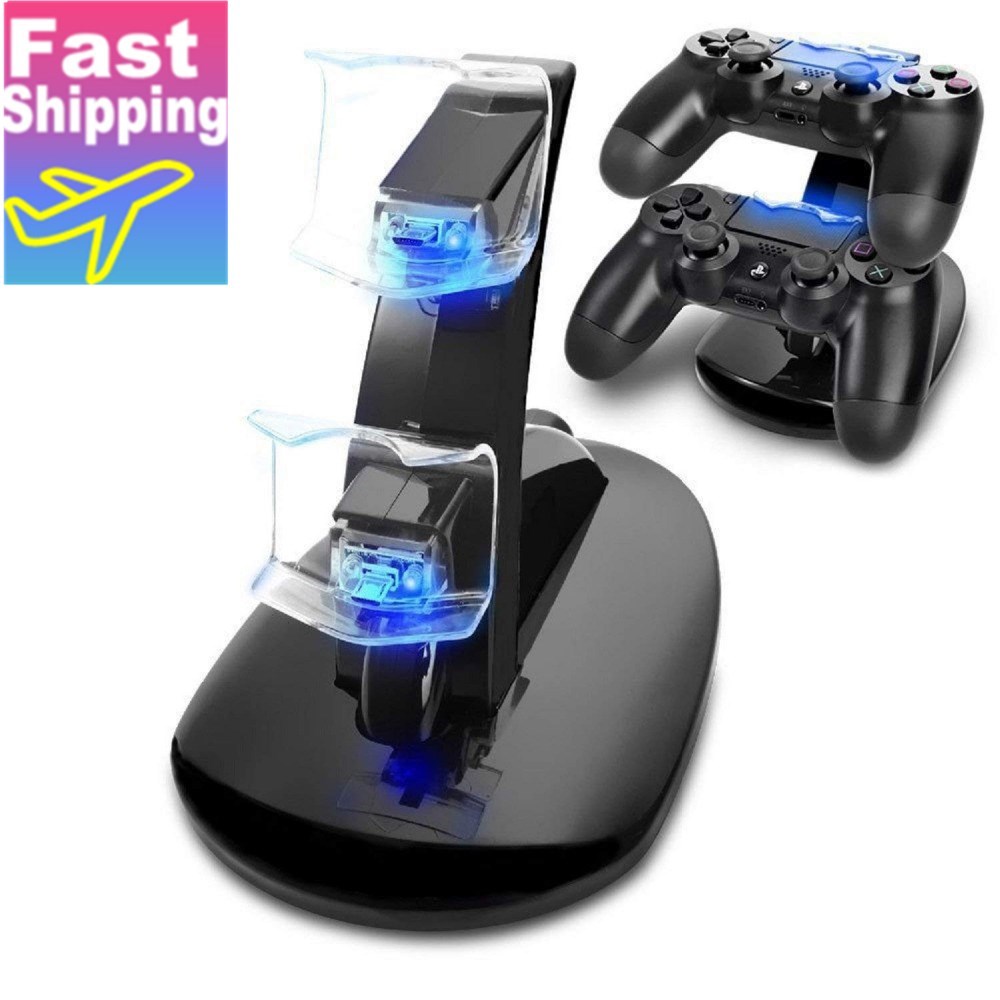 Controller Charger Dock LED Dual USB PS4 Charging Stand Stat