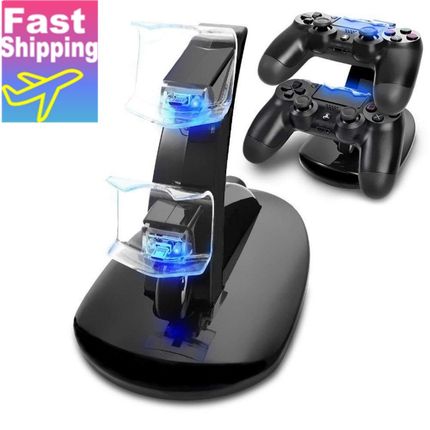 Controller Charger Dock LED Dual USB PS4 Charging Stand Stat