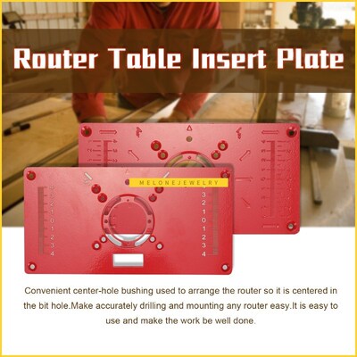 Alunium Router able Insert Plate Wood WorkBench Wood Router