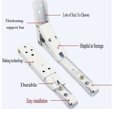 2 Pack 8-20Inch White Triangle Folding Angle Bracket Adjusta