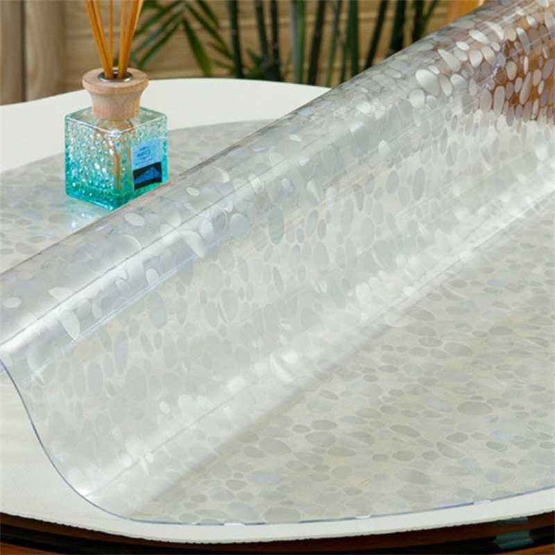 AOOK Crystal plate transparent table mat pvc soft glass oval