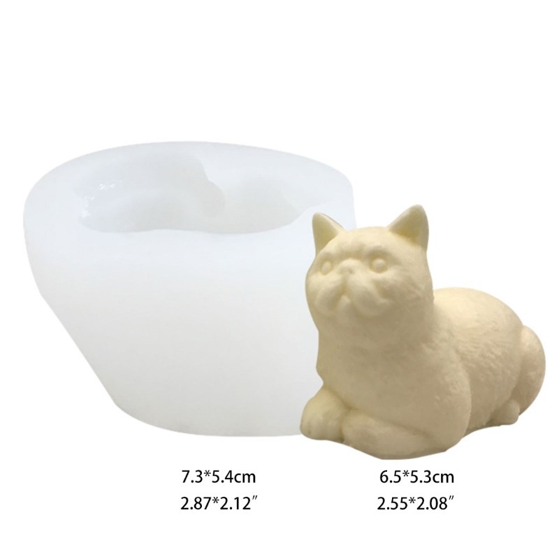 3D Animal Cats Silicone Mold DIY Aromatherapy Candle Crystal