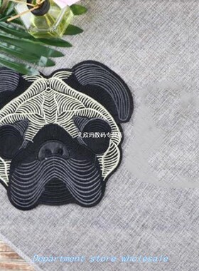 3D Cute SharPei Dog Pug Dog Embroidery Applique Patches Sew