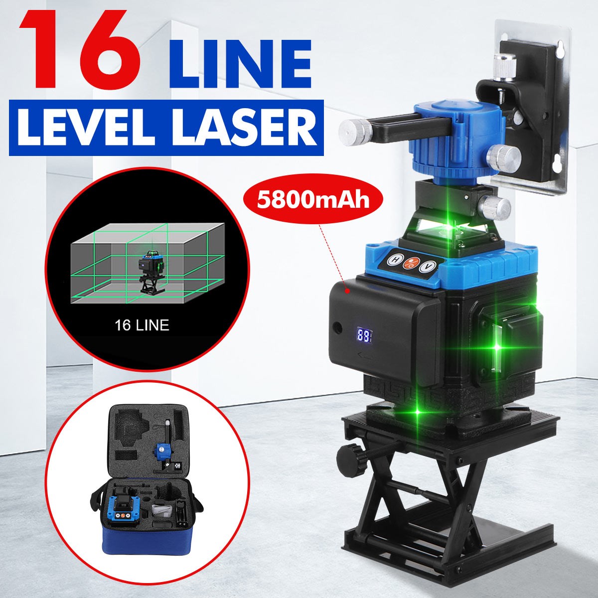 Laser Level 4D 8/12/16 Lines Professional Self-Leveling 360