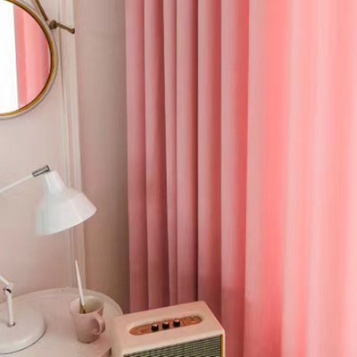 Solid Pink curtains for girl kids room living room  bedroom