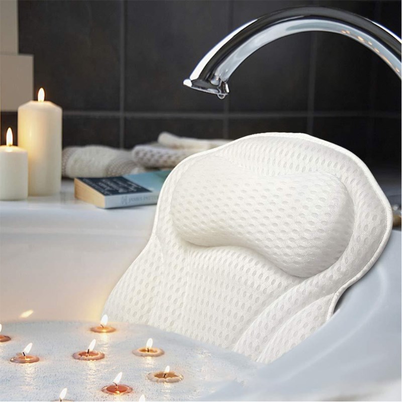 Soft Bath Tub Pillow with Neck Shoulder Back Support Bathtub