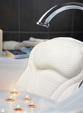 Soft Bath Tub Pillow with Neck Shoulder Back Support Bathtub