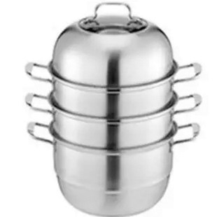 Steel Thickened Design Stainless Visible Lid Steamer