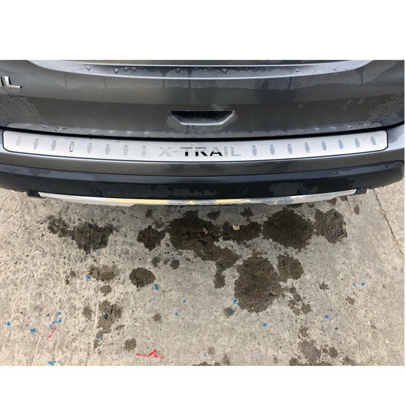 car styling stainless steel rear bumper protector sill trunk