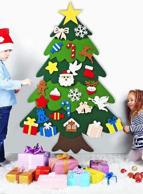 Christmas Tree  DIY Handmade Felt New Year Gifts Kids Toys A