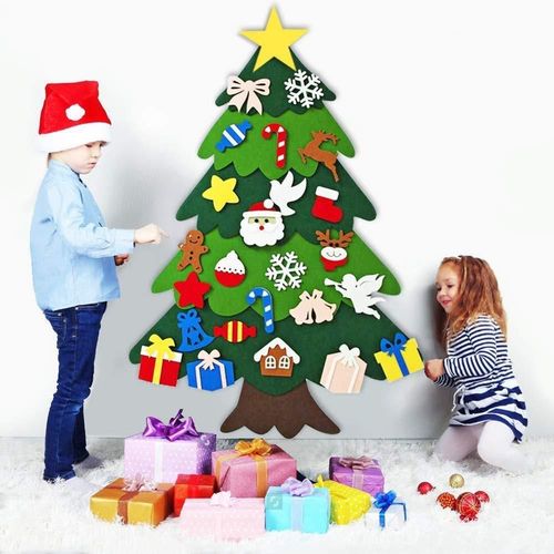 Christmas Tree  DIY Handmade Felt New Year Gifts Kids Toys A