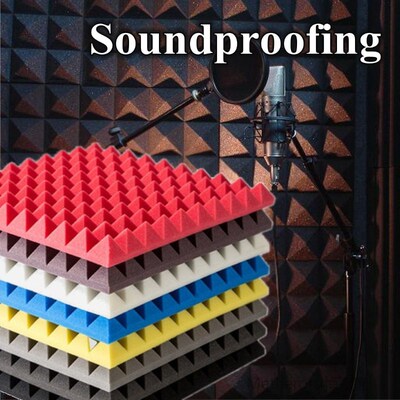 1pcs 250x250x50mm Soundproof Foam Sound Stop Acoustic Absorp
