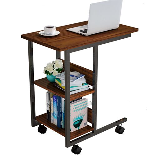 Simple Side Table for Sofa Bed Couch C-Shaped Table Desk Rol